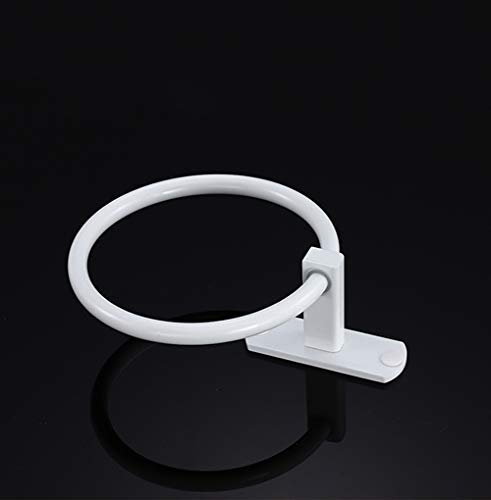 MEETOZ Towel Rings,Exemption Drill Hole Towel Rings,Towel Hanger Rings for Bathroom and Kitchen Suitable for Bathroom, Kitchen and Bathroom (Whit