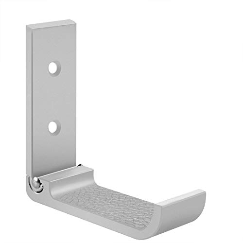 GEEKRIA Foldable Wall Mount Headphones Holder, Headset Wall Hanger, Aluminum Wall Mount Hook, Hold Up to 1KG with 3M Adhesive Tape, 20KG with Scr