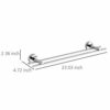 Wenko 22321100 Bath Towel Rail Chrome Die-Cast Zinc 12 x 23 x 6 cm