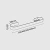 HIGOH Towel Rack Bathroom Single Towel,Wall Mounted Towel Storage Rack Towel Bar,For Toilet Hardware and Kitchen,Small Size Towel Rod/60Cm