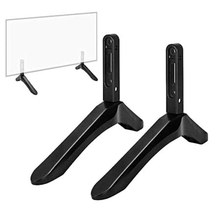 TV Base Pedestal Feet, TV Stand Mount Legs, Universal Table Top TV Stand Base Legs For Most 32-65”LCD LED Plasma Flat Screen(Note: the distance b