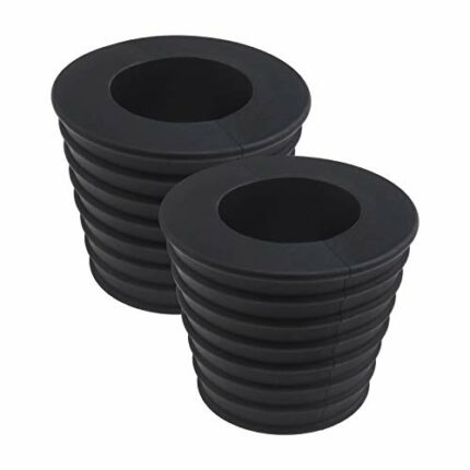 2X Black Rubber Umbrella Cone for Parasol Base Stand Patio Table Hole Ring Plug Fits 1.5 Inch/38mm Umbrella Pole Diameter