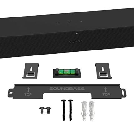 Soundbar Mount for Sonos Ray Sound Bar Includes All Necessary Mounting Hardware, Floating Style Soundbar Wall Bracket for Under TV or Above, Easy