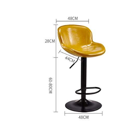 DINGZZ Adjustable Height Bar Stool Seat | Swivel Barstool for High Ergonomic Seating | Heavy Duty | Contemporary Metal Base | for Countertop Dini