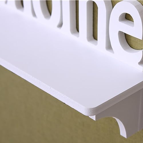 GAESHOW Coat Rack Shelf Wall Mounted, Coat Hook with 4 Metal Dual Hooks, Hallway Organiser Hooks Stand for Bathroom, Bedroom, Kitchen, Living Roo