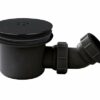 Nuie STW002 Modern Bathroom Easy Clean Fast Flow Shower Waste, 78mm, Matt, Satin Black