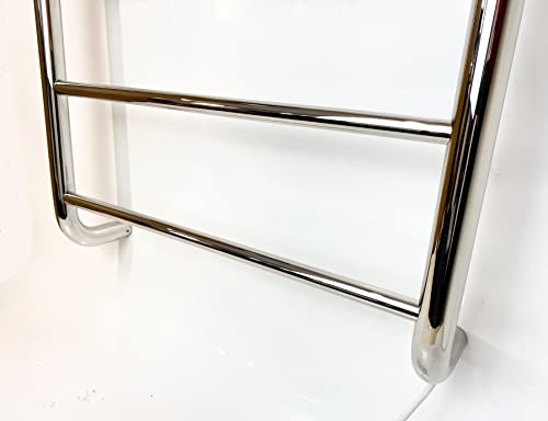 Madrid Electric Heated Towel Rail H770mm W550mm Mirror Polished Finish Dry Electric Towel Rail