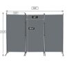 YASRKML 3 Panel Partition Room Divider, Folding Privacy Screen for Office, Room Separators Divider Freestanding Indoor Changing Divider Screen Pa