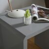 House & Homestyle Set of 2 Side, High Low Nesting Cube Inspired End Tables for Living Room, Bedside, Office or Lounge, 50cm-Grey Gloss, One Size