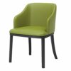 dining chair Kitchen Dining Room Furniture Chairs Living Room Armchair Modern Leather High Back Padded Soft Seat Dining Chairs Black Metal Legs L