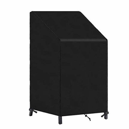 SanGlory Garden Stacking Chair Cover Waterproof Anti-UV Oxford + PU Coating Patio Cover for Stackable Chairs Outdoor Furniture Garden Chair Cover