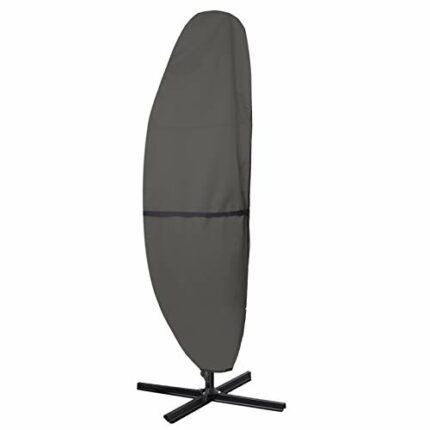 ULTCOVER Patio Umbrella Cover - 600D Waterproof Outdoor Offset Banana Style Umbrella Cover - Fits Cantilever Offset Umbrella 12-14 Feet, Black