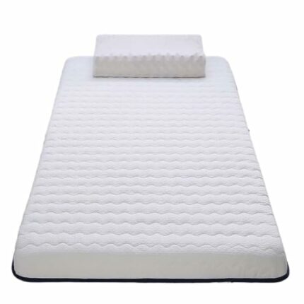 TBIIEXFL Latex Mattress Foldable Slow Rebound Memory Foam Mattresses Thicken Tatami King Queen Size (Color : Wit, Size : 180x200cm(71x79in))