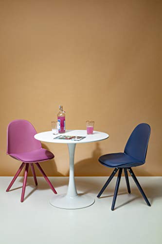 Kare Design Table Schickeria, matt white, round, space for 4 people, easy assembly, diameter 80cm