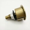 Gold Toilet Flush Button Replacement for Cable Operated Concealed Cistern WC, Flush Fitting Mounting, Brushed Gold Colour