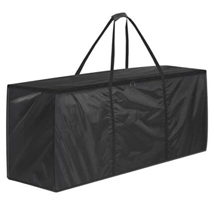 GARPROVM Garden Cushion Storage Bag, Large Waterproof 600D Oxford Fabric Outdoor Cushion Storage Bag, Heavy Duty Outdoor Garden Furniture Cushion