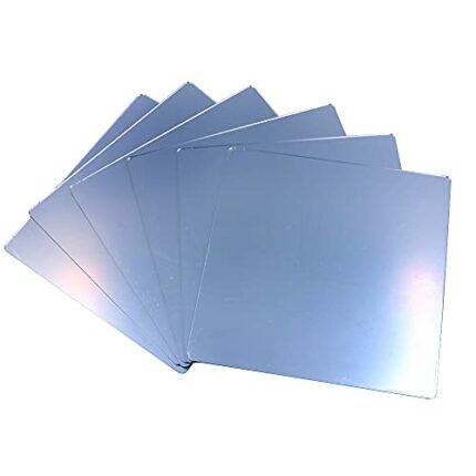 CENPEK 4 Pack Self Adhesive Mirror, 20x20cm Mirror Tiles,Flexible Plastic Mirror Sheets, 2MM Thick Acrylic Mirror,Frameless Small Mirror for Home