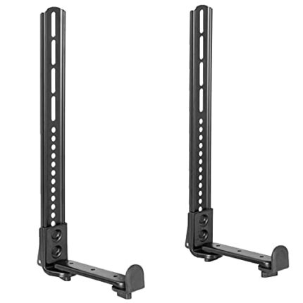 VIVO Steel Soundbar Bracket Speaker Mount with Non-Slip Base, Above or Below Wall Mounted TV, Fits Most VESA Patterns, 33 lbs Capacity, Mount-SPS