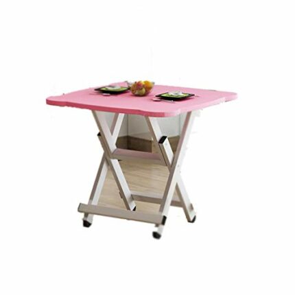 LUKEO Folding Table Household Dining Table Small Family Dining Table Outdoor Folding Square Table 4-person Small Table (Color : Argento)