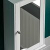 Bath Vida Priano Bathroom Cabinet Single Mirrored Door Wall Mounted, White