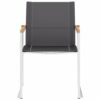 vidaXL Garden Chairs 4 pcs Textilene and Stainless Steel Grey