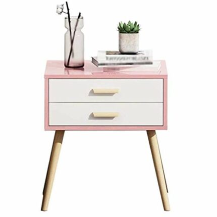 JJZXD Nightstand with 2 Drawers,Bedside Furniture Table Dresser for Home, Office, College Dorm