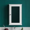 Bath Vida Bathroom Cabinet Single Mirrored Door Wall Mounted, White
