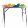 Aluminium Folding Camping Table 75 X 55 Cm Garden Table Side Table Folding Picnic Table Foldable And Height -Adjustable
