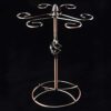 6 Hook Wine Glass Rack Holder, Retro Style Tabletop Wine Glass Display Holder Hanging Shelf Organizer Kitchen Cutlery Storage Rack for Home Bar R