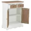 DSHGDJF Sideboards and Buffets Cabinet with Storage Mid Century Decor White 23.6"x11.8"x31.5" Solid Wood