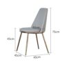 dining chair Kitchen Dining Room Furniture Chairs Water Proof PU Leather Dining Chairs With Metal Legs Soft Cushion Seat And Back For Office Loun