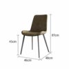 dining chair Kitchen Dining Room Furniture Chairs Matte Suede Leather Dining Chair with Backrest Water Proof PU Leather Lounge Side Chair Living