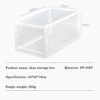 4Pcs Stackable Shoe Containers, Shoe Storage Organisers, Shoe Boxes, Clear Shoe Storage Dustproof Transparent Boxes, Stackable Shoe Containers, T
