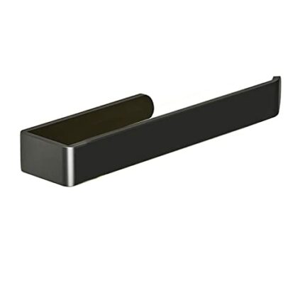 Towel Rail Wall Mounted, Black Self Adhesive Towel Rail, Aluminum Towel Rack for Bathroom, Kitchen, Toilet, No drilling Wall Towel Rack - 31.5 cm