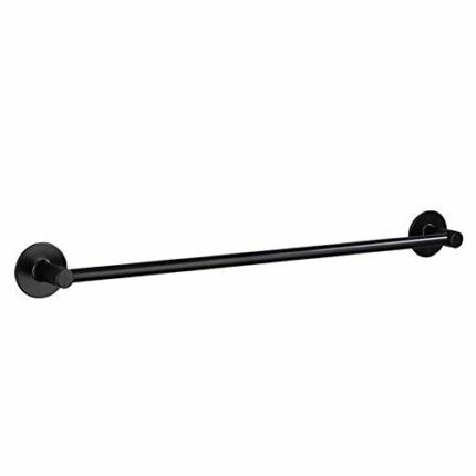 Towel Rack Wall Mounted 23.6inch Aluminum Rust Proof Single Towel Bar Bathroom Shelf Free Perforation Installation in The Kitchen Bedroom Hotel