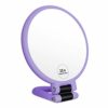 FUHUIM 1x 15x Magnifying Handheld Mirror, Double Sided Pedestal Magnification and True Image Makeup Mirror, Compact Size and Portable Vanity Cosm