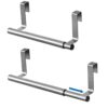 Tatkraft Spread – Over Door Towel Rail – Extendable Towel Holder for Cupboard Drawer Cabinet – Anti-Slip Scratch Protecting - Stainless Steel – 2