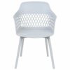 Beliani Set of 2 Dining Chairs Synthetic Material Legs Light Grey Almira