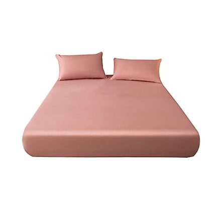 JJZXD Single-layer Washed Cotton bed Cover Single Piece Is Not Easy To Slip Fixed Bed Cover Cloth Mattress Cover (Color : D, Size : 150 * 200cm)