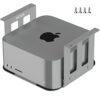 IFCASE Aluminum Under Desk Mount for Mac Studio M1 Max, Ultra with Anti-Scratch Pad (Black)