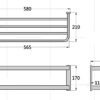 -Shelf,Towel Rack Simple Towel Rack, Double Bathroom Shelf, Hotel,Niture, Brass, Storage Shelves, Gold, Easy to Install