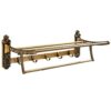 TBIIEXFL Aluminum Foldable Antique Brass Bath Towel Rack Active Bathroom Towel Holder Double Towel Shelf With Hooks Bathroom Accessories