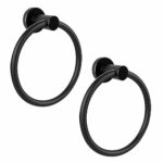 Suntai Towel Ring Bathroom Accessory Stainless Steel Wall Mouted Hand Towel Ring Matte Black 2 Packs