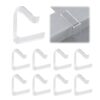 BEIIEB 8 pcs Transparent Tablecloth Clips, Plastic Tablecloth Fixing Clips, Household Anti-slip Fixer, suitable for 3.5-5cm Office Thickness, sui