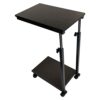 KKTONER Sofa Side Table Over-bed Table Slide Under Height Adjustable Wooden Laptop Table Couch Table Mobile Dining Table Snack Table End Table wi
