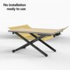 Fenge Standing Desk for Laptop 65×40cm Desktop Sit to Stand Up Desk Conventer Portable Height Adjustable Desk Riser, Oak