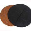Woodland Leather Tan Morrocon Style Pouffe 17.5" Diam, Genuine Leather Designer Bean Bag Chair (Stuffed-1Piece, Tan)