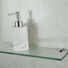 cabinetsforbathrooms Glass 1 tier Shelf With Two Chrome Finish Brackets 300mm x 100mm Toughened Safety