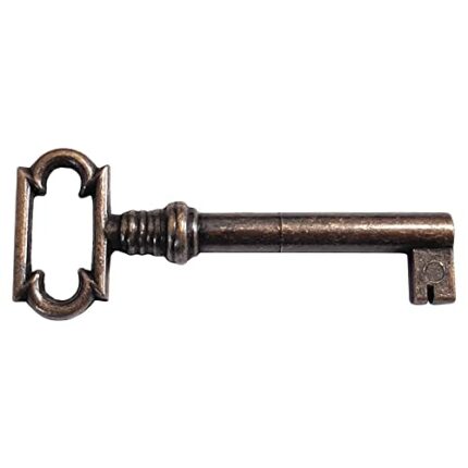 cyclingcolors 1x Vintage Style Open Barrel Skeleton Key Furniture Cabinet Antique Burnished