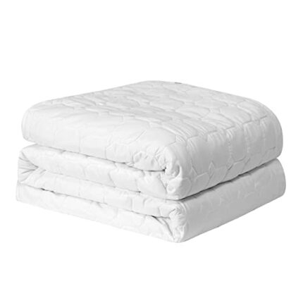 Good Nite Mattress Protector Quilted Mattress Topper Mattress Cover Pads 25cm Deep Machine Washable (White, King)